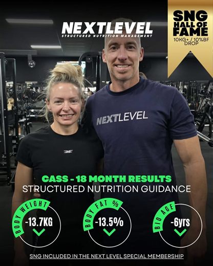 Cass, 18 month results: 13.7kg body weight lost, 6 years off biological age