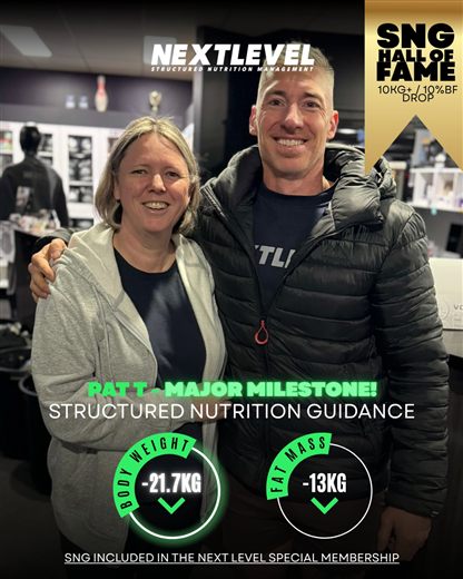 Pat T, major milestone: 21.7kg body weight lost